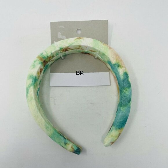 BP Nordstrom Tie Dye Printed Headband Green Multi - Picture 2 of 5